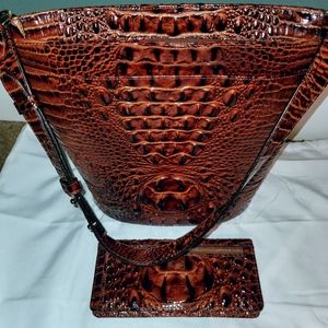 Brahmin Pecan Melbourne Quinn w/ Addy Wallet